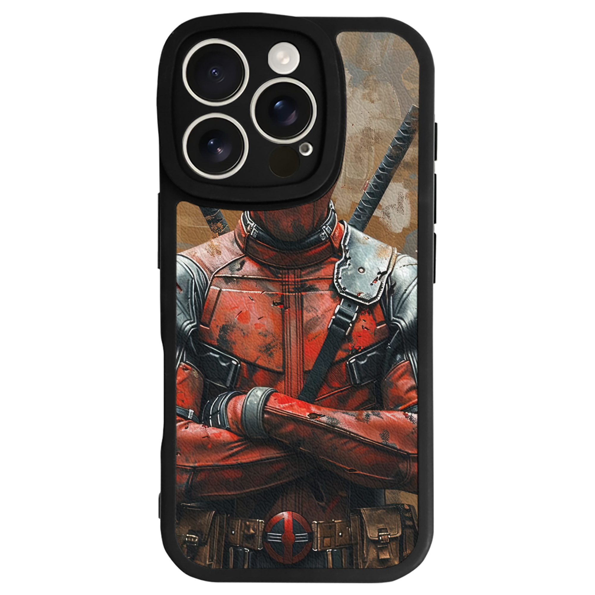 （画像用） Deadpool デッドプール 【iPhone 16シリーズ対応】シリコンスマホケース（レザー調） 材質：シリコン